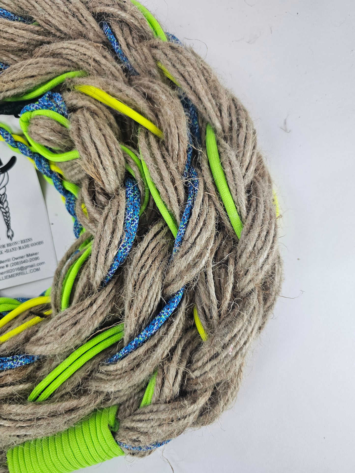 Green Gator - Custom Hand Made Bronc Rein / Hack Rein